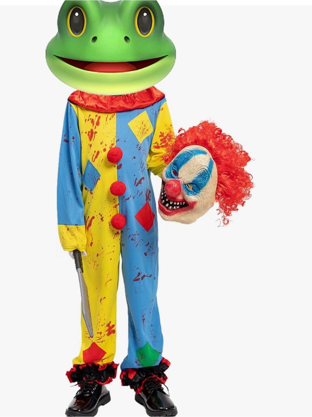 Kids Creepy Scary Clown Costume